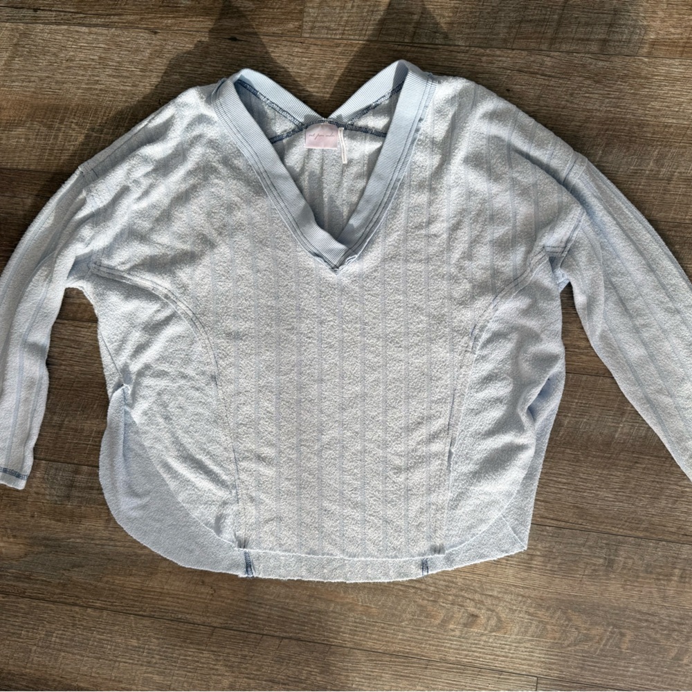 Out from Under Urban Outfitters Light Blue Terry Cloth long sleeve shirt S